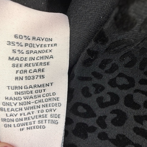 Nanette Lepore Charcoal Leopard Print Legginings - Picture 4 of 4